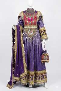 Vente flash Robe afghane Kutchi respirante pour femmes Style ethnique Fait à la main Traditionnelle Afghane Col à pièces de monnaie Robes décontractées de soirée - Product Image 2