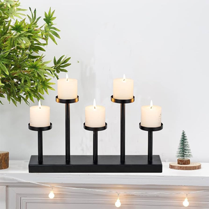 Metal candlestick holder Home Christmas Party Event Decoration Trendy Tealight Candle Holder affordable price - Product Image 4