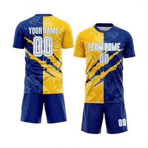 Factory Custom Full Sublimation Customized Winter Breathable 100% Polyester Soccer Jersey Football Uniform <b>Set</b> - Product Image 1