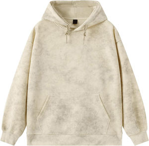 Unisex OEM Pullover Hoodie Custom Vintage Washed 100% Cotton <b>Thick</b> Oversized Fit Solid Pattern Embroidered Logo Digital Printing - Product Image 5