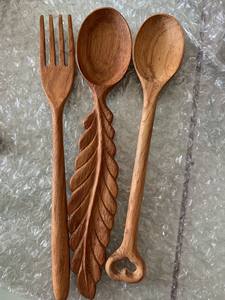 Reusable Eco Friendly Wooden Wholesale Travel Spoon Forks and Knives <b>Cutlery</b> <b>Set</b> - Product Image 5