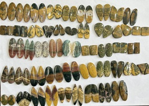 ¡Lote de tamaños personalizados de cabujón de piedras preciosas sueltas de jaspe de océano Natural de alta calidad para la fabricación de joyas a la venta! Alto grado - Product Image 2