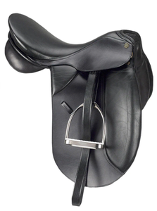 Sillín de equitación de doma inglesa negra profesional Accesorios ecuestres personalizables de cuero Premium OEM ODM - Product Image 6