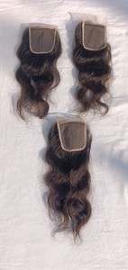 Bodywave 4*4ลูกไม้ปิดด้านหน้าหนังกำพร้าผมคนบราซิลผมหยิกอิตาลีสีธรรมชาติสำหรับผู้หญิงสีดำ - Product Image 2