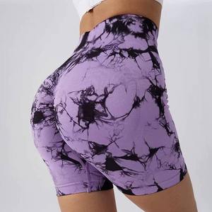 Personalizado elástico moda gimnasio correr Fitness corto deportes compresión alta cintura Yoga poliéster nailon pantalones cortos para mujeres - Product Image 3