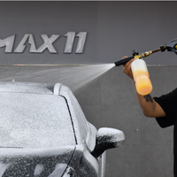 Canon à mousse haute pression populaire et lance avec buse réglable pour un lavage de voiture efficace
