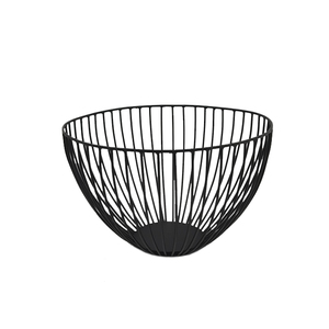 ตะกร้าผลไม้ทรงกลม2ชั้นทำด้วยมือทำจากโลหะและไม้สไตล์โมเดิร์นสำหรับเครื่องใช้ในครัว - Product Image 4