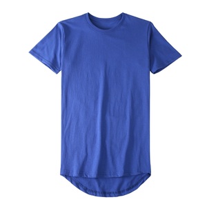 Camisetas de calle teñidas de color sólido de corte holgado para hombre, cuello redondo, longitud regular, 100% algodón, estambre B2B - Product Image 5