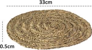 Vente en gros de sets de table classiques écologiques en jacinthe d'eau sous-verre naturel taille personnalisée décoration de table fête mariage - Product Image 4