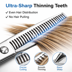 Ciseaux de coiffure professionnels de qualité supérieure en acier inoxydable pour la coupe des cheveux, outil de coiffure professionnel pour salon, finition lisse - Product Image 4