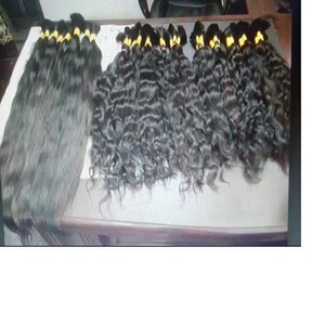 Vague d'eau vierge de temple de cheveux indiens bruts 100% Singlr dessiné Double trame armure de cheveux humains non transformés paquets de cheveux alignés sur les cuticules - Product Image 3