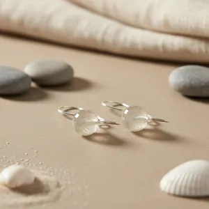 Boucles d'oreilles en argent 925 avec cristaux facettés pour femmes, bijoux, cadeau, catégorie de produits - Product Image 1
