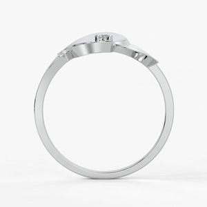 Bague élégante pour femme en argent sterling 925 avec motif en spirale artistique, finition polie, accents micro-pavés, luxe pour un usage quotidien - Product Image 4