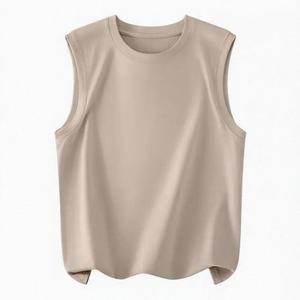 Camiseta sin Mangas de Gimnasio 100% Algodón, Precio de Fábrica, Secado Rápido, Transpirable, Tejida, Informal, con Logotipo Personalizado, Lisa, 220 g/m² - Product Image 3