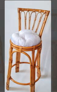 Best Price Elegant Design Bamboo Barstool Chair High Back Rattan Bar Chair for Counter of Wine Bar Restaurant Banquet Chair - Product Image 4