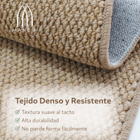 Alfombra de polipropileno Manemi Home, tejido plano, de pelo bajo, antideslizante, para sala de estar, rectangular, de color sólido, lavable, con base de goma delgada.