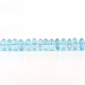 Cuentas cortadas a máquina de Topacio azul cielo natural de alta calidad, hilo de taladro facetado, tamaño libre del proveedor, compre piedras preciosas sueltas - Product Image 3