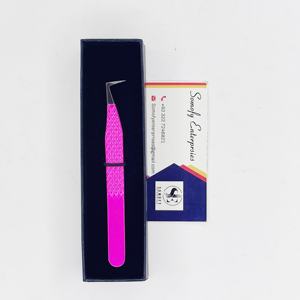 Pinzas de Precisión Somofy Enterprises Diamond Grip de Microfibra Antiestática y Duradera para Extensión de Pestañas, 90 Grados, Volumen, Acero Inoxidable - Product Image 4