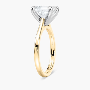 Anillo de Diamante Cultivado en Laboratorio con Corte Asscher de 2.00ct, Oro Sólido de 14K, Diseño Solitario Elegante - Product Image 2