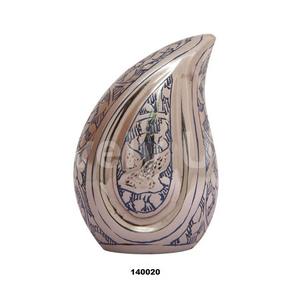 Urne de larme en aluminium coeur coloré pour cendres humaines Urne commémorative de souvenir de conception de larme unique avec sac de velours gratuit - Product Image 2