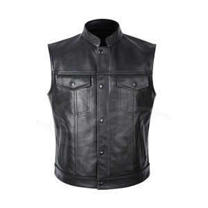 Gilet en toile respirante de couleur unie sur mesure, en cuir respirant, décontracté pour l'hiver, taille plus, fabrication directe, haute qualité - Product Image 1