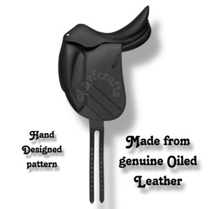 Selle anglaise en cuir de qualité supérieure tout noir pour le dressage de chevaux High Cantle Soft Cowhide Seat Thick Knee Rolls for Superior - Product Image 2