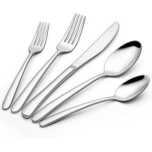 Vente en gros Espace personnalisé Design Argent Plaqué Simple Simple DesignCouverts Couverts pour Table Ayant Quatre Pièces - Product Image 5