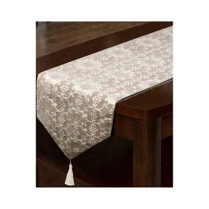 Meilleure vente 2024 vente en gros 100% chemins de table en coton biologique solide rouge durable brodé GOTS mariages certifiés - Product Image 5