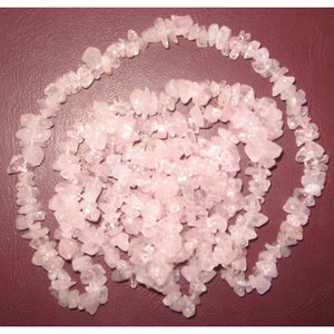 Perles de quartz rose en éclats, cristaux naturels en vrac - Product Image 1