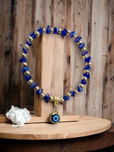 DAFNI BIG PAZAR Bracelet élastique en perles de pierre, différents modèles, cadeau unisexe, fabriqué à Istanbul, numéro de modèle 44 - Product Image 1