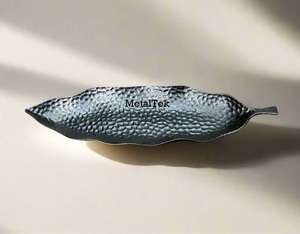 ถาดใบไม้ตกแต่งโต๊ะ สไตล์โมเดิร์น ทำจากอะลูมิเนียม สำหรับตกแต่งบ้าน ถาดเสิร์ฟอเนกประสงค์ ราคาประหยัด - Product Image 3