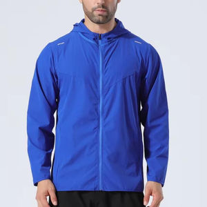Chaqueta Deportiva Ligera y Transpirable de Alta Calidad para Hombre, 100% Nailon, Cortavientos, para Correr, Senderismo y Fitness, con Logotipo Reflectante - Product Image 1