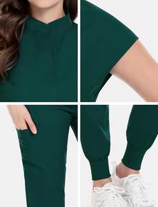 Vente en gros Unisexe Soins Infirmiers Scrubs Uniforme Ensembles Médecins Infirmières Hôpital Médical Scrub Costumes Logo Personnalisé Vêtements De Travail - Product Image 4
