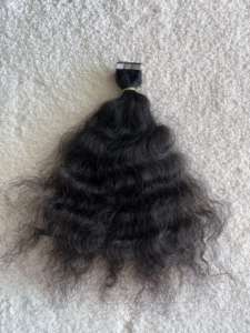 Extensiones de cabello Remy con cinta virgen de lujo de 100g sin procesar de fábrica India directa Color de cabello Natural suave grueso Grado Superior Premium - Product Image 5