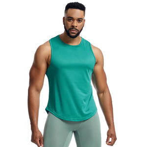<b>Mens</b> Training Tank <b>Top</b> Gym Wear Sleeveless <b>Muscle</b> Vest OEM Custom Spandex/Cotton Knitted Embroidery Sportswear for <b>Men</b> - Product Image 6