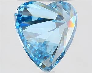 VVS1เพชรสีฟ้าสดใส3.32ct หัวใจปลูกในห้องปฏิบัติการ - Product Image 3