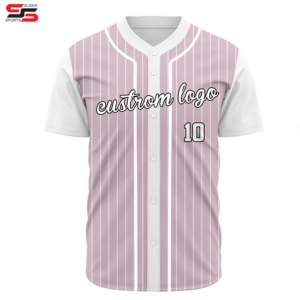 Sublimación personalizada para hombre uniforme de béisbol desgaste botón abajo jersey de béisbol para la venta - Product Image 5