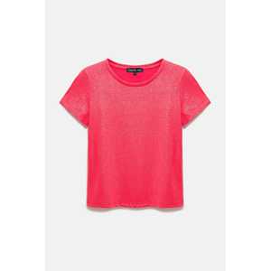 Top Básico de Cuello Redondo Estilo Casual con Tela Brillante - Product Image 6