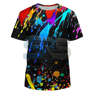 Camiseta de sublimación estampada de ajuste holgado de algodón 100% de moda para hombres, ropa informal con estampado completo, Camiseta deportiva de verano de alta calidad - Product Image 4