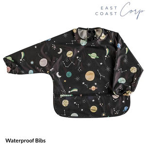 Baberos de punto de algodón Baberos de babeo y alimentación impermeables para recién nacidos y niños pequeños (Unisex) - Product Image 1