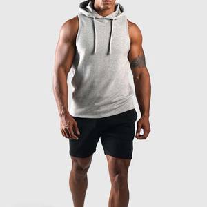 OEM personalizado de los hombres sin mangas de entrenamiento Tank Tops transpirable de punto de gimnasio Chaleco de entrenamiento para culturismo y Casual Fitness sudaderas con capucha - Product Image 4