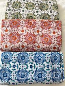 ผ้าคอตตอนสไตล์อินเดียสำหรับการตัดเย็บเสื้อผ้าและงานประดิษฐ์พิมพ์ลายดอกไม้ทรงหลวมผ้าสำหรับใส่วิ่ง - Product Image 6