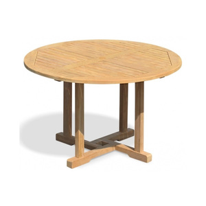 Elegante Mesa de Comedor de Madera de Teca Maciza Hecha a Mano, Muebles de Madera Duraderos con Acabado Natural para Espacios de Comedor Contemporáneos - Product Image 6