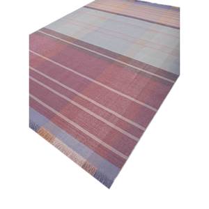 พรมขนสัตว์ทอมือสีชมพูม่วงแบบแบน รุ่น Pdwl-460 ลายต่อกันรูปสี่เหลี่ยมผืนผ้า สำหรับบ้าน โถงทางเดิน ห้องนั่งเล่น สำหรับวัยรุ่น-วิสโคส - Product Image 2