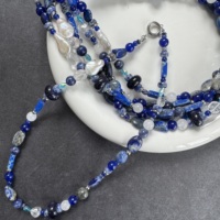Collier de perles en pierre naturelle épaisses d'inspiration océanique, faible MOQ, avec pendentif en perle baroque d'eau douce et coquillage cauris, pour boutiques
