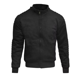 Sudadera con capucha de lana negra Completamente forrada para hombre, protección blindada aprobada por la CE para motociclista, carreras de automóviles, servicio OEM, motorista de fibra de aramida - Product Image 5