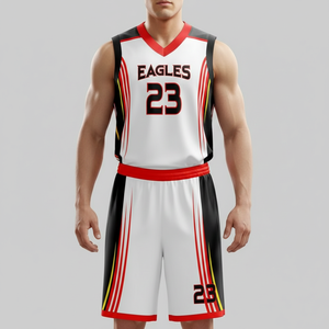 Uniforme de Baloncesto Personalizado para Jóvenes y Adultos |   Camiseta y Pantalones Cortos de Baloncesto al por Mayor OEM con Impresión de Logotipo Personalizado - Product Image 1