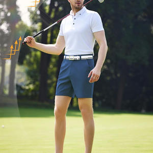Short de golf respirant pour hommes personnalisé avec options de logo Tissu extensible OEM pour vêtements d'équipe Techniques imprimées au détail - Product Image 4