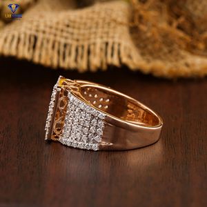 Diamant non certifié de taille brillant ronde 2,02 TDW, or rose 18 carats, bijoux en diamant de laboratoire CVD/HPHT - Product Image 3