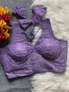 Heavy Beautiful Bollywood Design Fox Georgette con blusa de trabajo de secuencia - Product Image 2